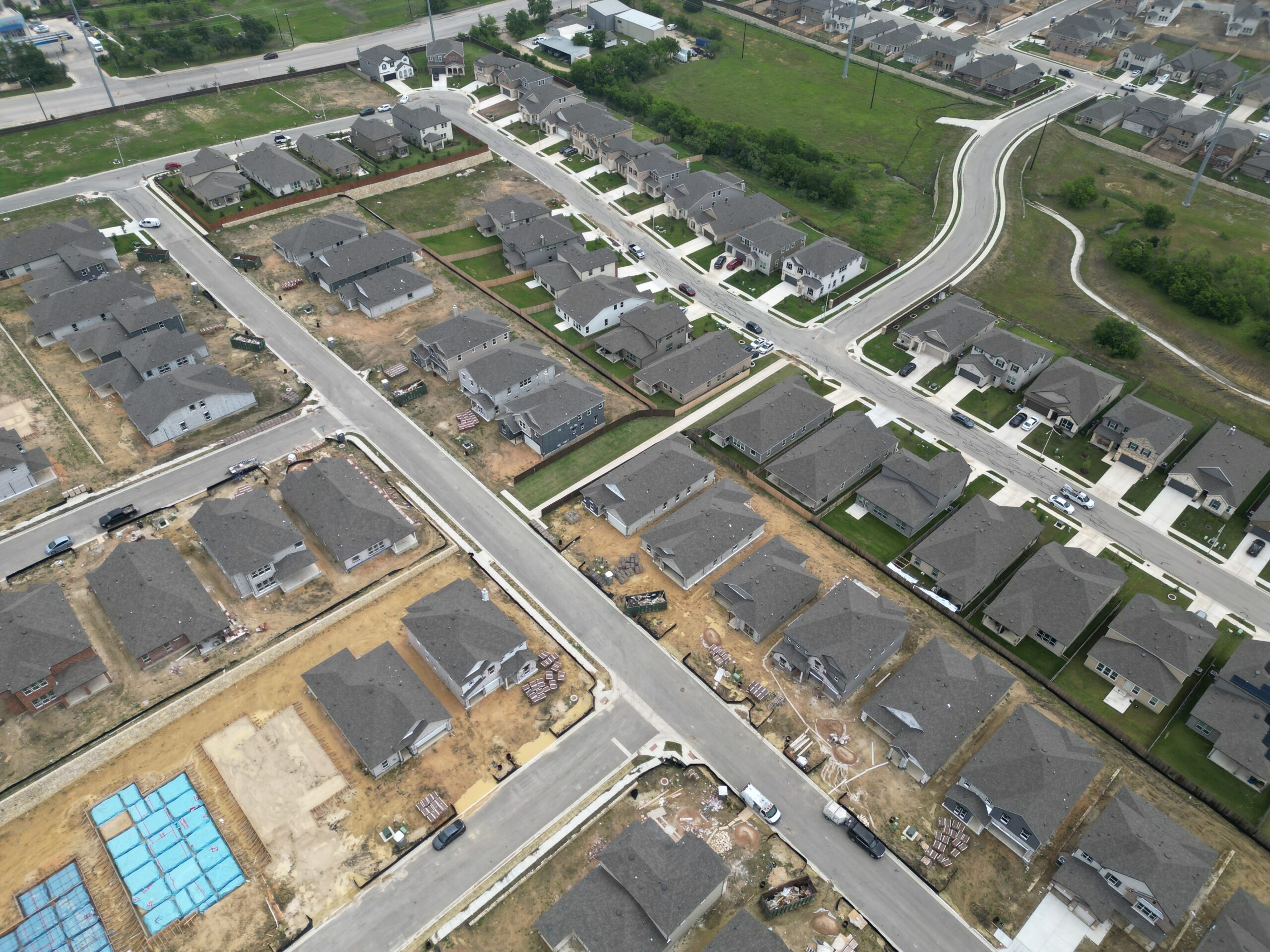Brand new residential subdivision under construction